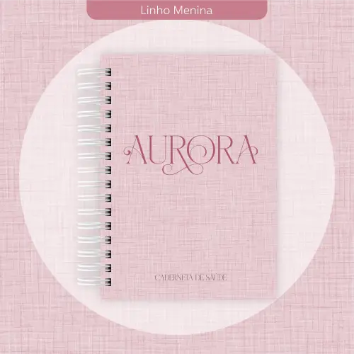 Arquivo Combo Livro do Bebe e caderneta menina linho