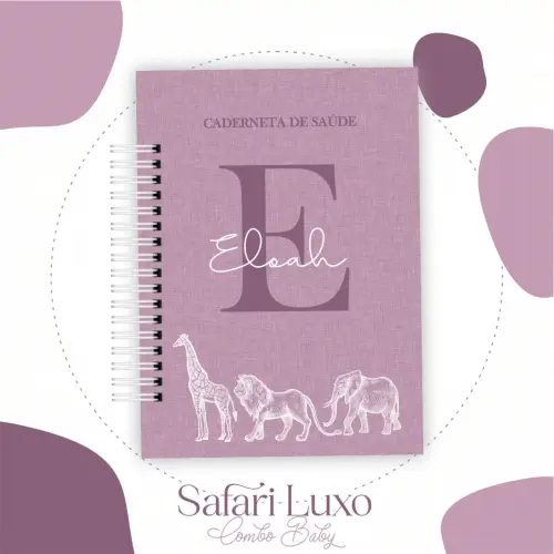 Arquivo digital Caderneta de Saude Safari lilas luxo