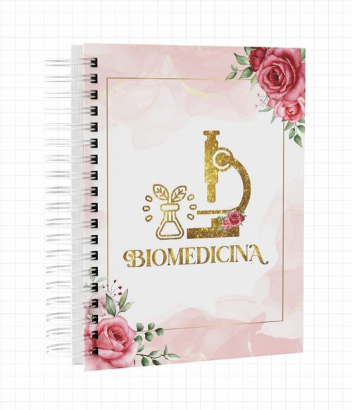 Arquivo agenda biomedicina capa e contra capa rosa