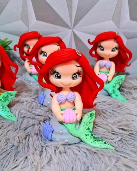 Aplique Sereia Ariel em Biscuit