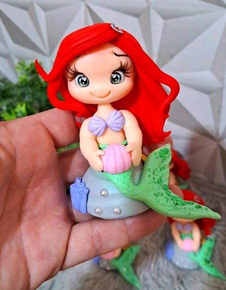 Aplique Sereia Ariel em Biscuit