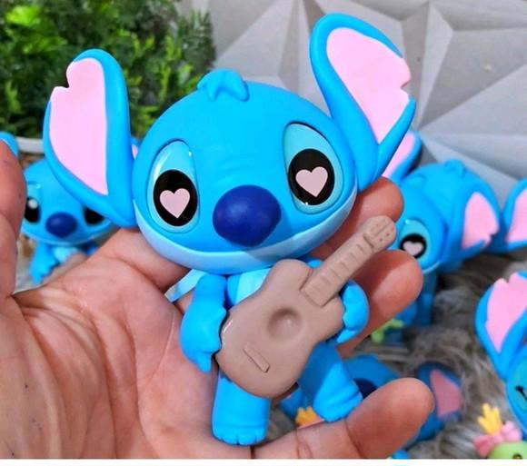Aplique Stitch ou Angel em Biscuit