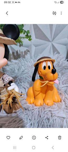 Apliques Mickey e Pluto Fazendeiro em Biscuit