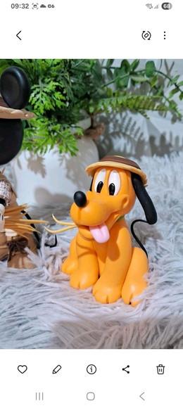 Apliques Mickey e Pluto Fazendeiro em Biscuit