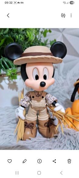 Apliques Mickey e Pluto Fazendeiro em Biscuit