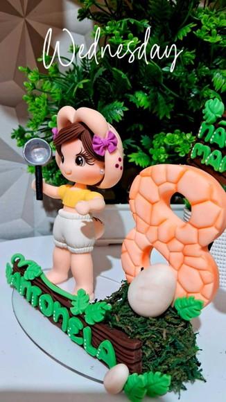 Topo Baby Familia Dinossauro em Biscuit