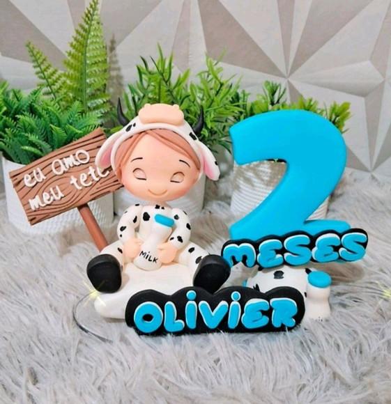 Topo Eu Amo Meu Tete em Biscuit