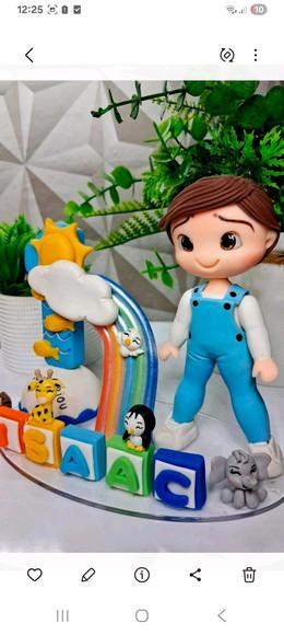Topo e Deus Criou - Bíblico em Biscuit