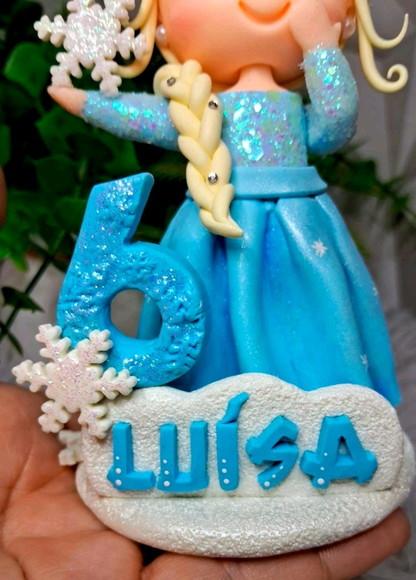 Topo Frozen Elsa em Biscuit