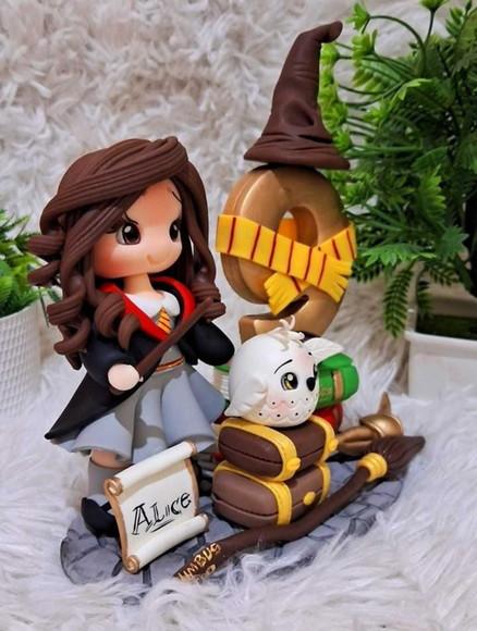 Topo Hermione ou Harry Potter em Biscuit