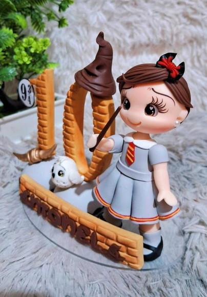 Topo Hermione ou Harry Potter em Biscuit
