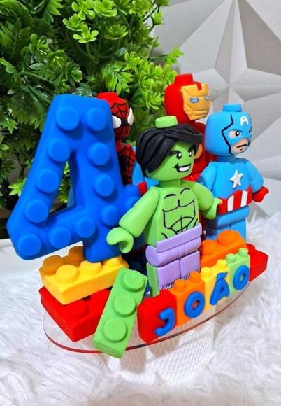 Topo Lego em Biscuit