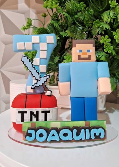 Topo Minecraft em Biscuit