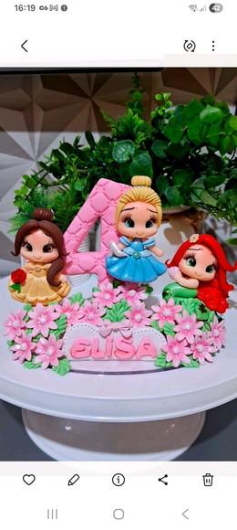 Topo Princesas em Biscuit