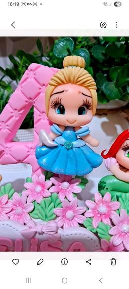 Topo Princesas em Biscuit