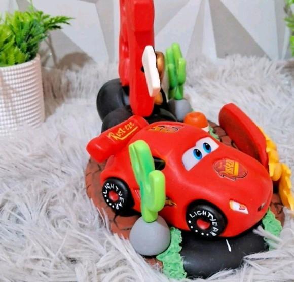Topo Relâmpago Mc Queen Carros em Biscuit