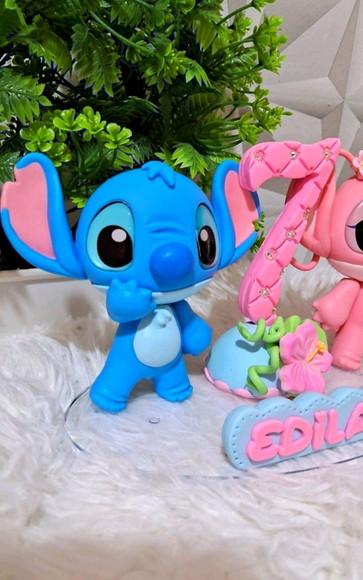 Topo Stitch e Angel em Biscuit