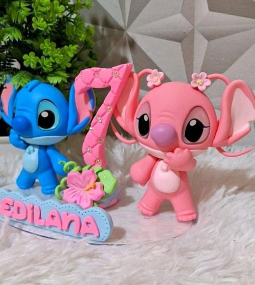 Topo Stitch e Angel em Biscuit