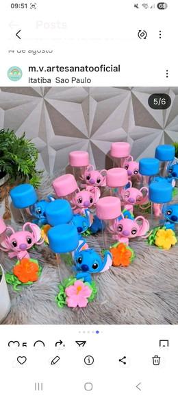Tubetes Stitch ou Angel em Biscuit
