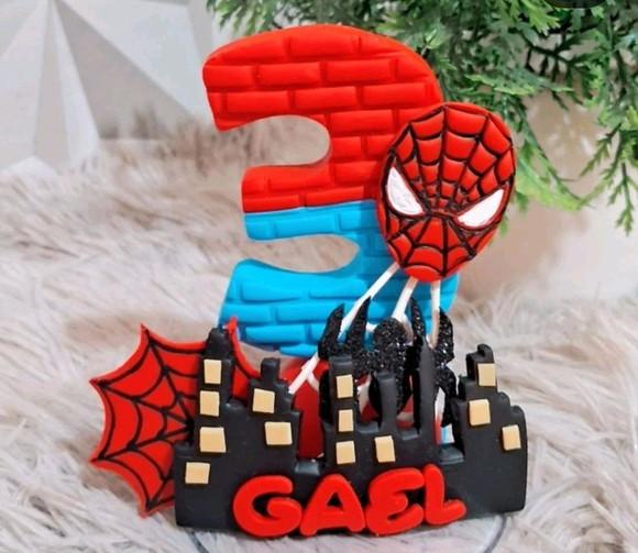 Vela Homem Aranha em Biscuit