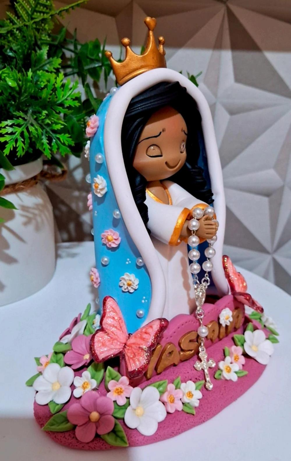 Topo Nossa Senhora Aparecida em biscuit