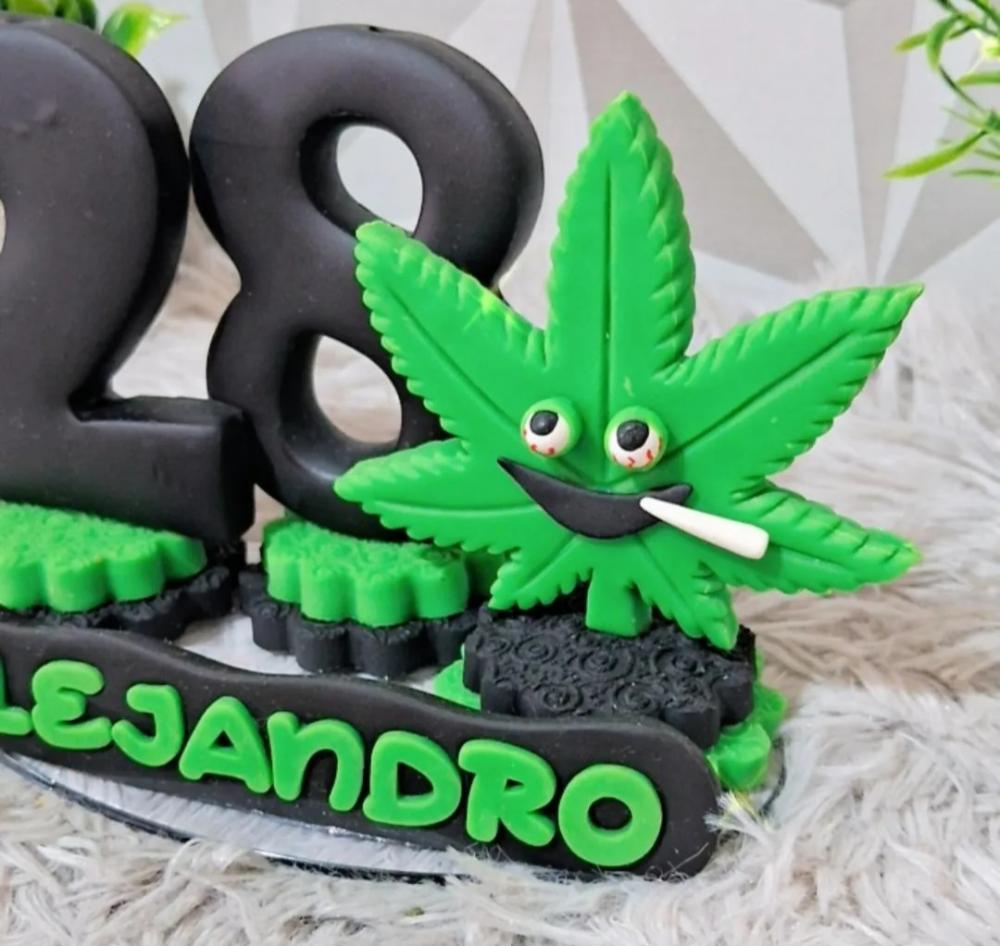 Topo Cannabis em biscuit