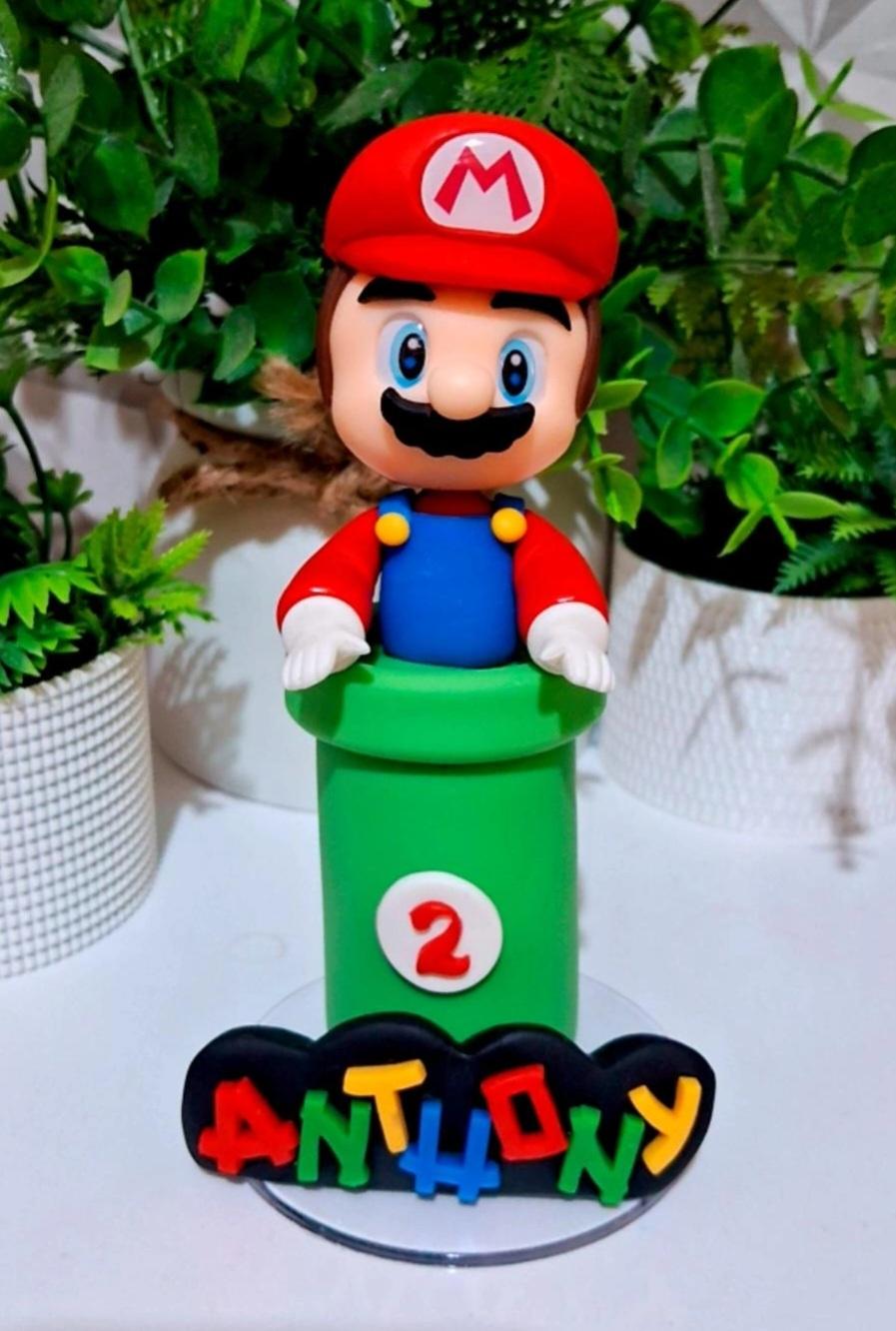 Vela Super Mario ou Luigi em Biscuit