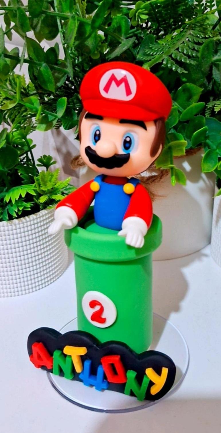 Vela Super Mario ou Luigi em Biscuit