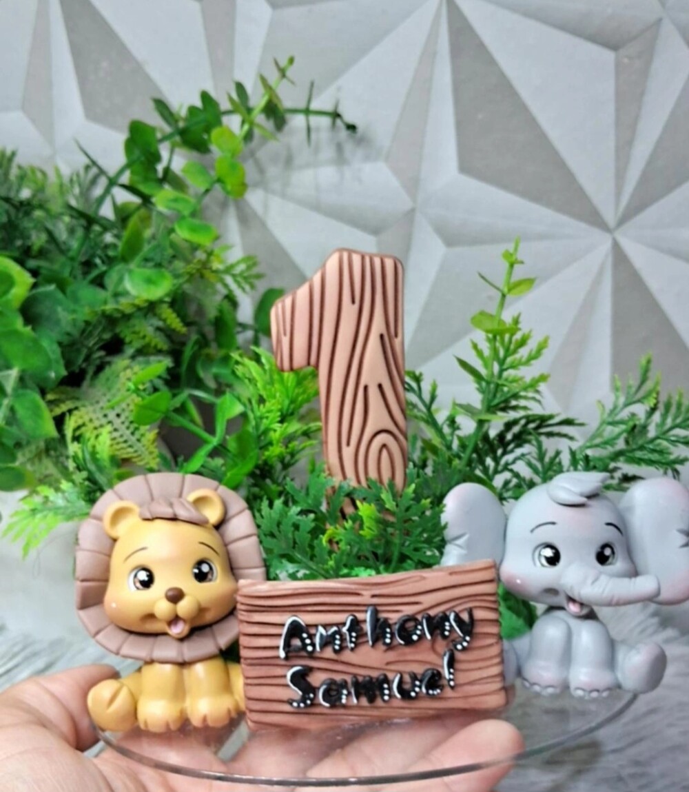 Topo Safari em biscuit