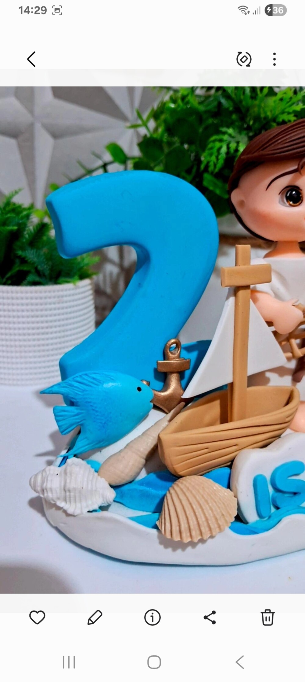 Topo Biblico José Pescador de homens em biscuit