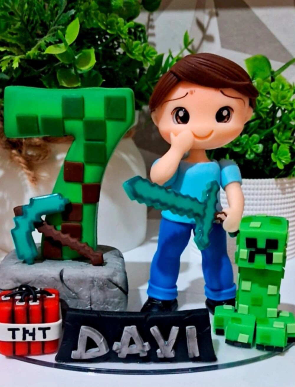 Topo Minecraft em Biscuit