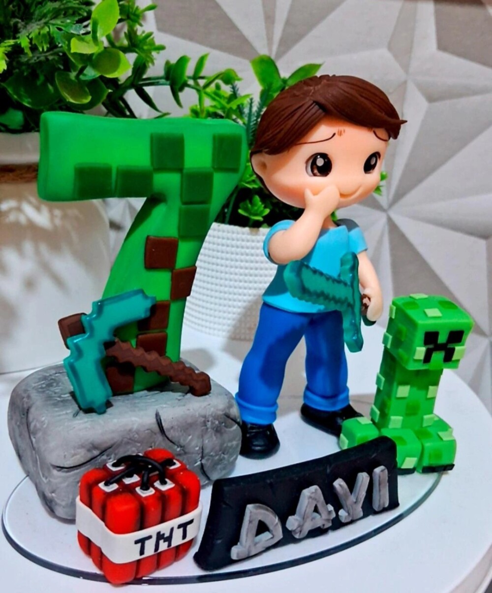 Topo Minecraft em Biscuit