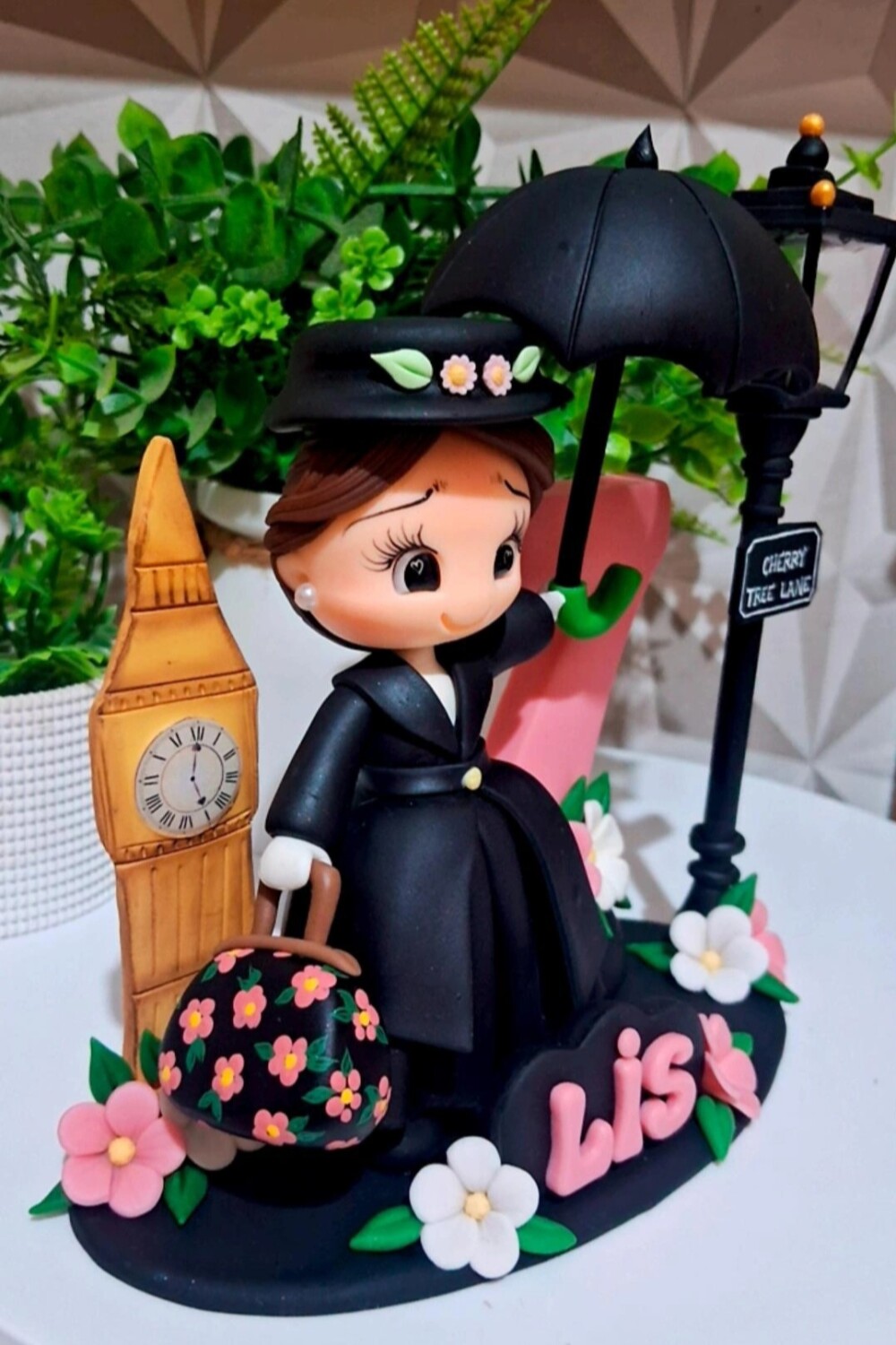 Topo Mary Poppins em biscuit