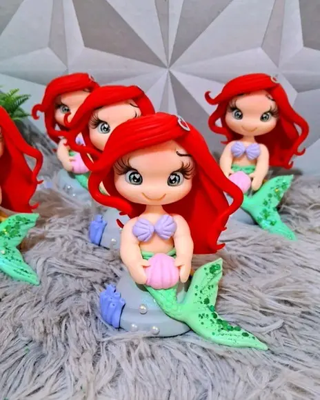 Aplique Sereia Ariel em Biscuit