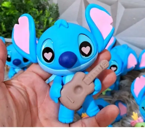 Aplique Stitch ou Angel em Biscuit