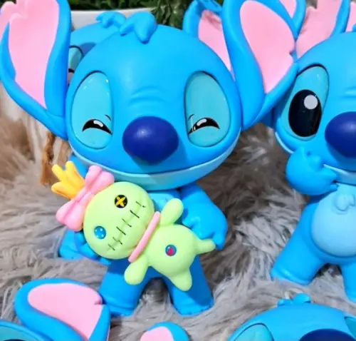 Aplique Stitch ou Angel em Biscuit