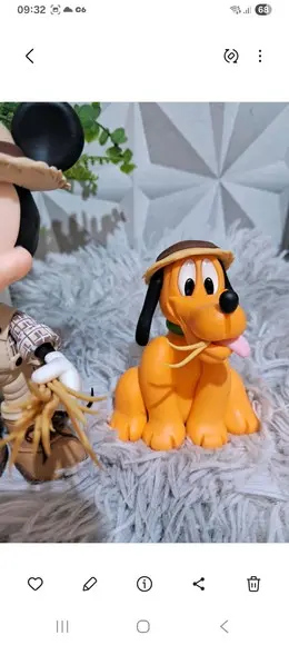 Apliques Mickey e Pluto Fazendeiro em Biscuit