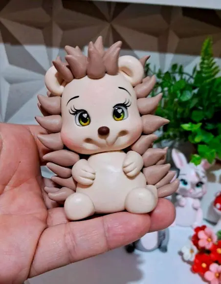 Kit com 6 Animais do Bosque em Biscuit