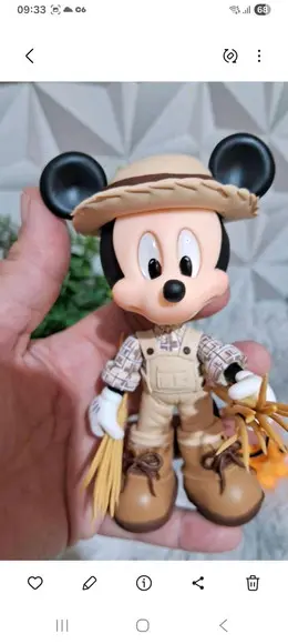 Apliques Mickey e Pluto Fazendeiro em Biscuit