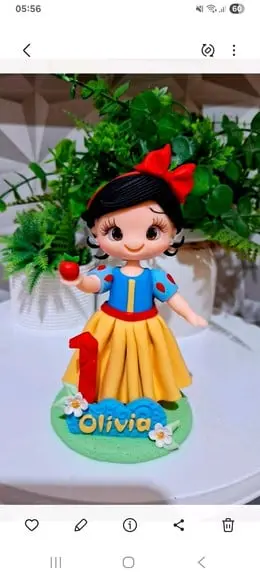 Topo Branca de Neve em Biscuit
