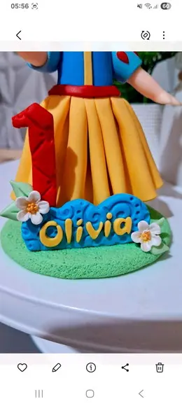 Topo Branca de Neve em Biscuit