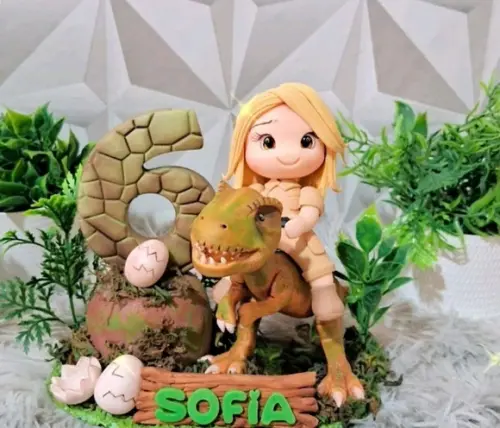 Topo Dinossauro em Biscuit