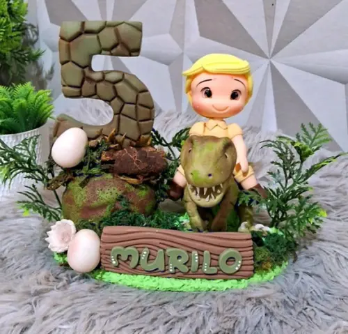 Topo Dinossauro em Biscuit
