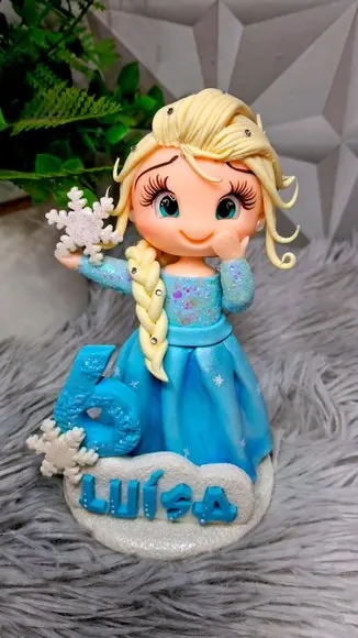Topo Frozen Elsa em Biscuit