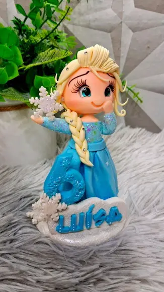 Topo Frozen Elsa em Biscuit