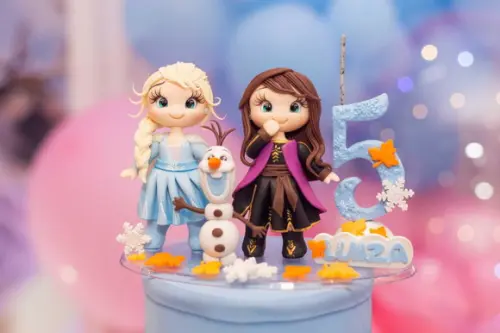 Topo Frozen Elsa e Anna em Biscuit