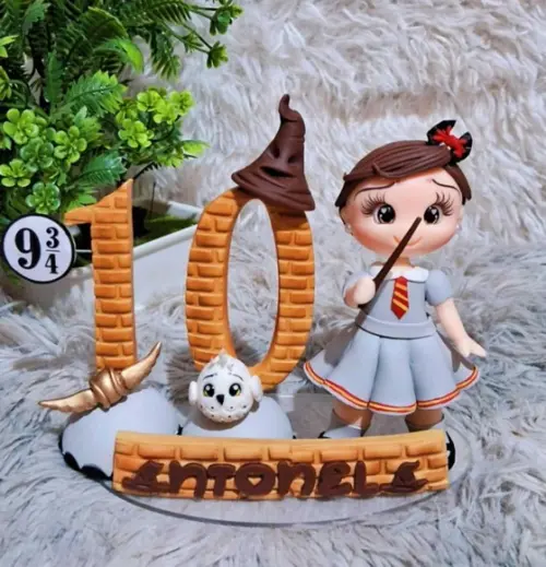 Topo Hermione ou Harry Potter em Biscuit