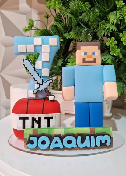Topo Minecraft em Biscuit
