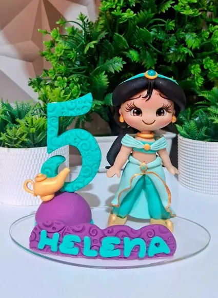 Topo Princesa Jasmine em Biscuit