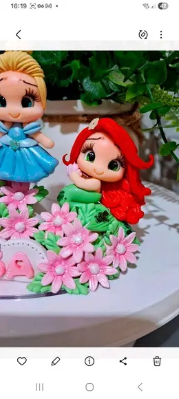 Topo Princesas em Biscuit